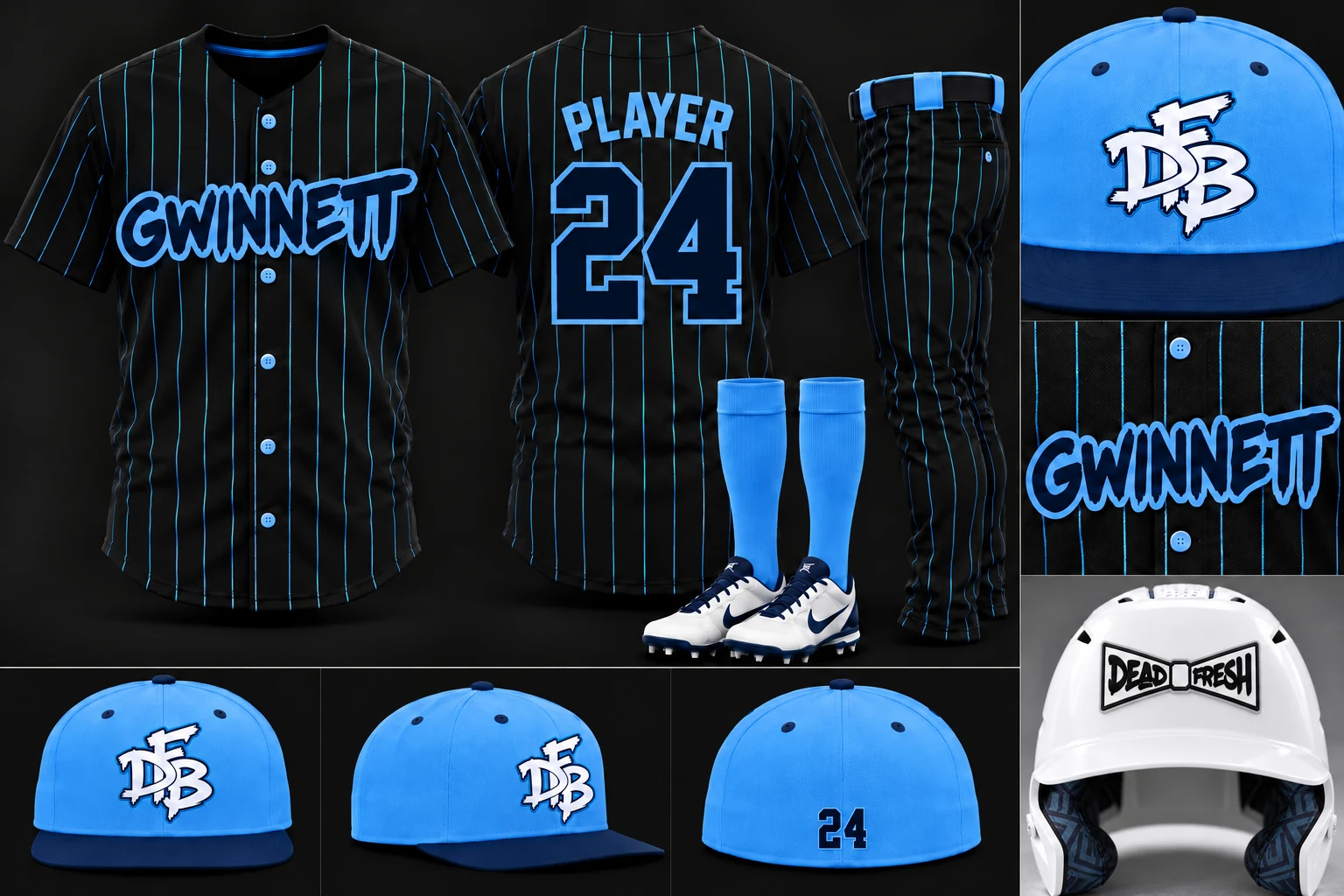 Dead Fresh Baseball away uniform concept