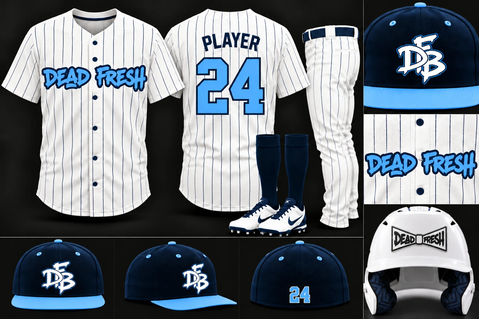 Dead Fresh Baseball home uniform concept