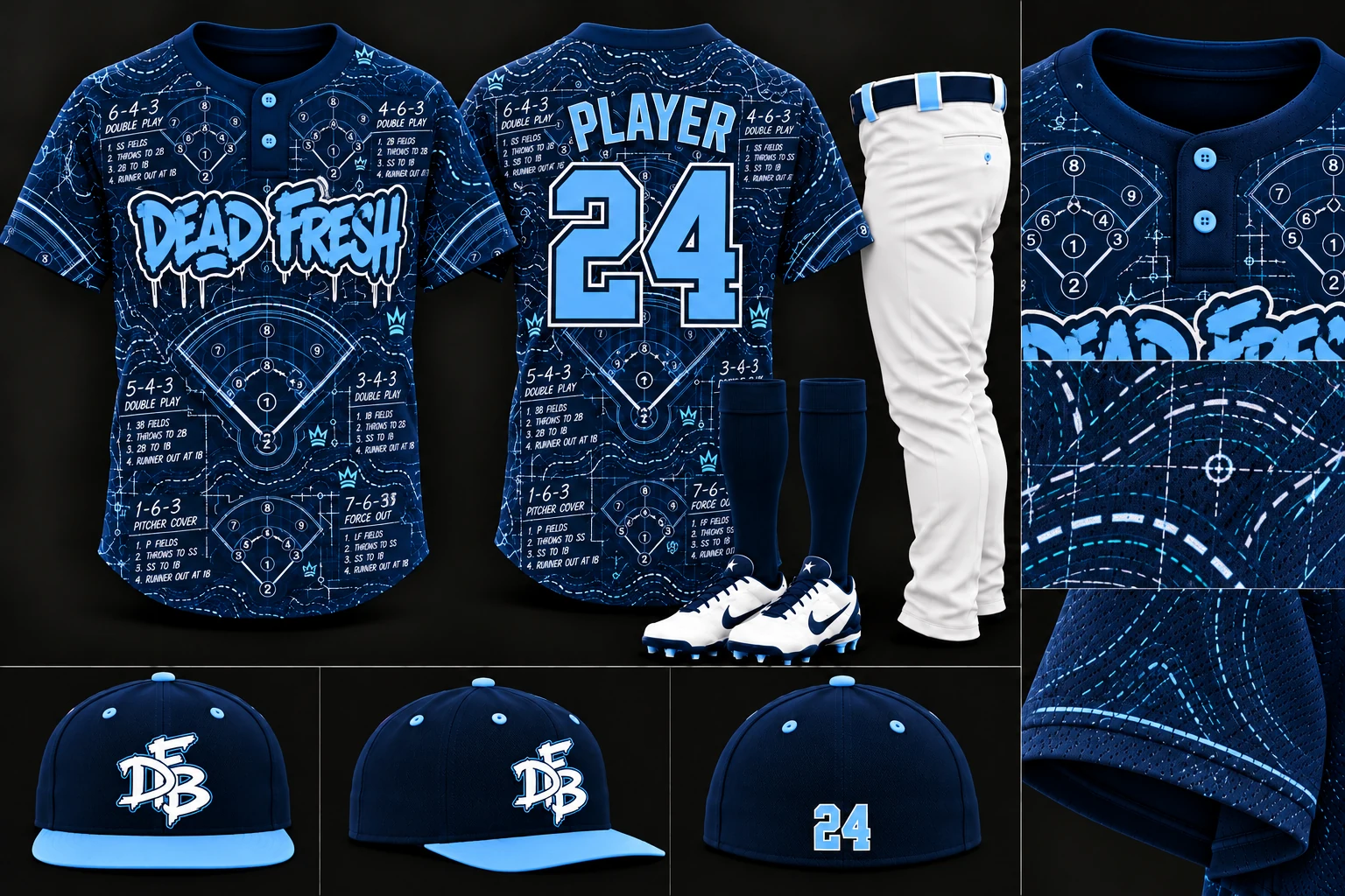 Dead Fresh Baseball practice uniform concept